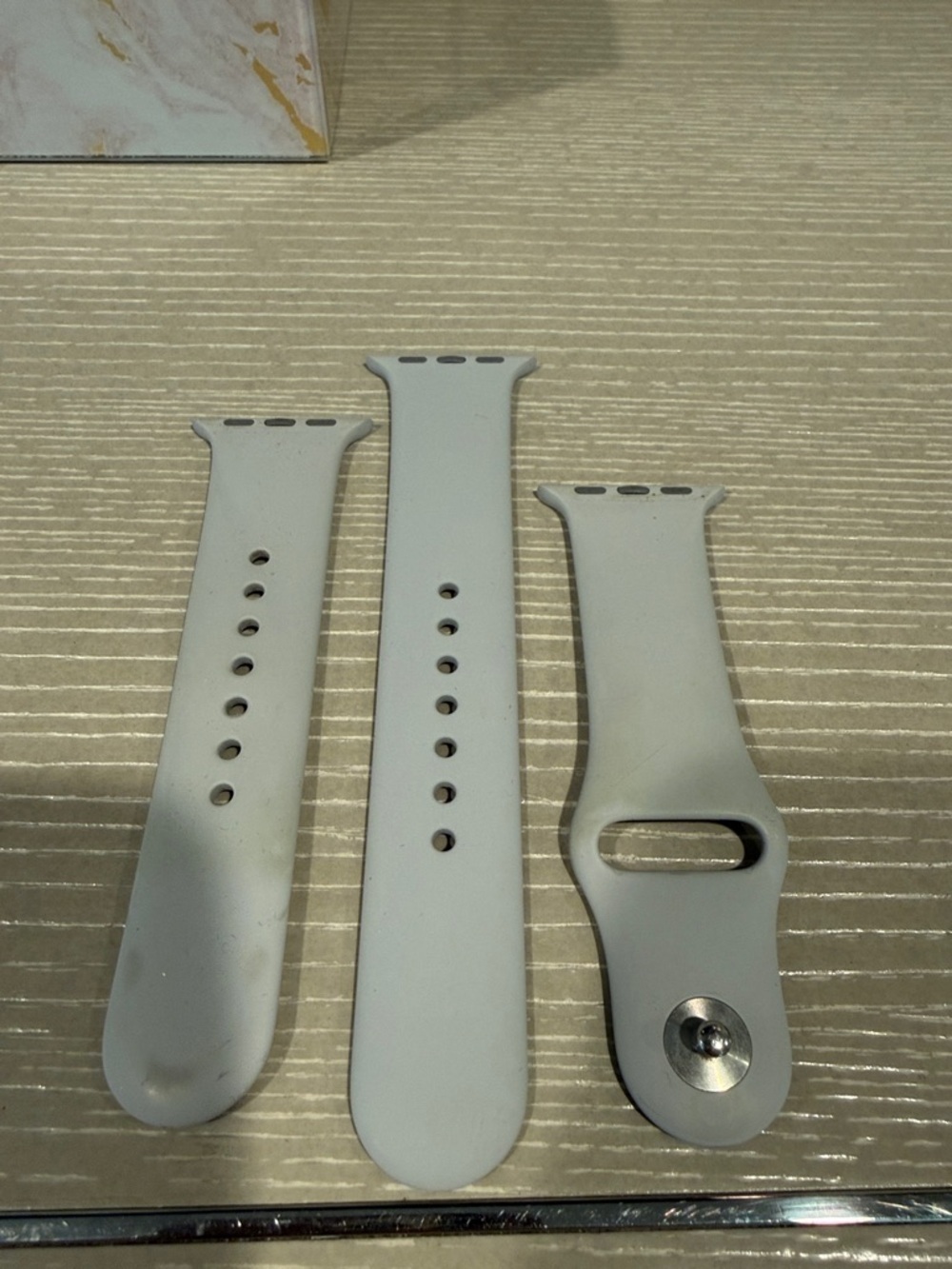 38mm Light Gray Silicone Smartwatch Band Replacement